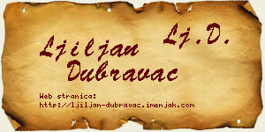 Ljiljan Dubravac vizit kartica